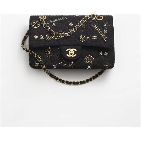 black caviar mini chanel|Small classic handbag, Grained calfskin & gold.